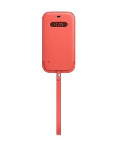 Official Apple iPhone 12 mini Leather Sleeve with MagSafe - Pink Citrus