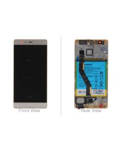 Official Huawei P9 Plus Gold LCD Screen & Digitizer with Battery - 02350SUW