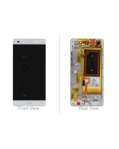 Official Huawei P8 Lite ALE-L21 White LCD Screen & Digitizer with Battery - 02351LLA