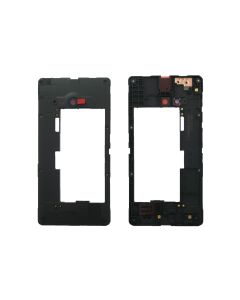 Genuine Nokia Lumia 735 Black Middle Cover / Chassis With Lens & NFC Pins - 02508B7