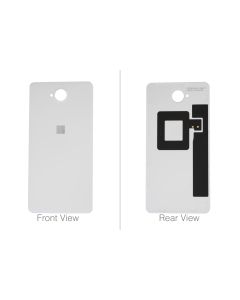 Genuine Microsoft Lumia 650, Lumia 650 Dual Sim White / Light Silver Battery Cover - 02511B1