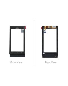 Genuine Sony Sola MT27i Black Front Cover & Touchscreen - 1262-3217