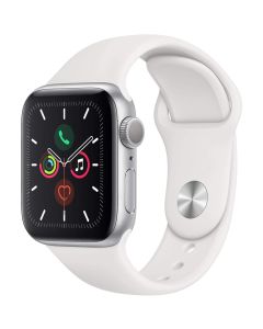 APPLE Watch Series 5 Cellular - Silver Aluminium with White Sports Band, 40 mm - MWX12B/A - B-Grade