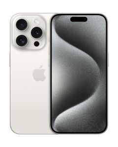 Apple iPhone 15 Pro 256GB White Titanium Sim Free / Unlocked Mobile Phone - MTV43ZD/A