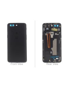Official OnePlus 5T A5010 Black Battery Cover Assembly (No Lens) - 2011100023