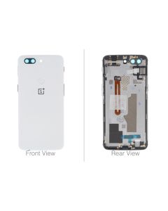 Official OnePlus 5T A5010 White Battery Cover Assembly (No Lens) - 2011100025