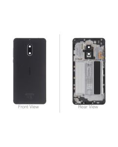 Genuine Nokia 6 TA-1033 Single Sim Black Rear / Battery Cover - 20PLEBW0034