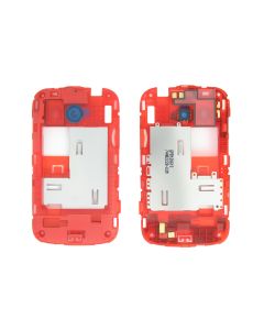 Genuine HTC Desire C Red Middle Cover / Chassis Black Camera Ring - 74H02228-03M