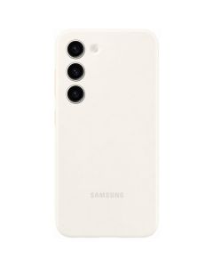 Official Samsung Galaxy S23 Cream Silicone Cover - EF-PS911TUEGWW