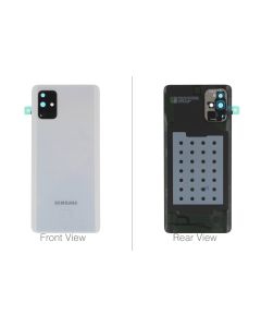 Genuine Samsung Galaxy A71 SM-A715 Silver Rear / Battery Cover with Adhesive - GH82-22112B