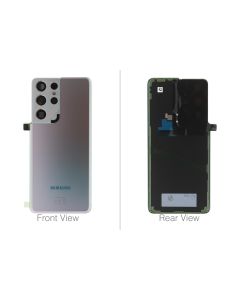Official Samsung Galaxy S21 Ultra 5G SM-G998 Phantom Silver Battery Cover - GH82-24499B