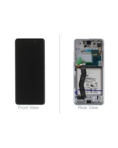 Official Samsung Galaxy S21 Ultra 5G SM-G998 Phantom Silver LCD Screen & Digitizer - GH82-24591B (EU Version)