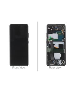 Official Samsung Galaxy S21 Ultra 5G SM-G998 Phantom Black LCD Screen & Digitizer - GH82-26035A / GH82-26039A (No Camera)