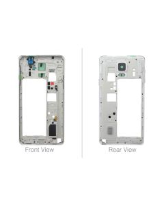 Genuine Samsung N910F Galaxy Note 4 White Complete Chassis with Camera Lens - GH96-07639A