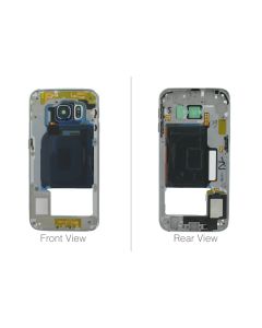 Genuine Samsung Galaxy S6 Edge G925F Black Chassis / Middle Cover & Loud Speaker, Audio Jack - GH96-08376A