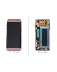 Genuine Samsung Galaxy S7 Edge G935 Pink Gold LCD Screen & Digitizer Complete - GH97-18533E - B-Grade