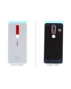 Official Nokia 6.1 Plus Gloss White Rear / Battery Cover - MEDRG61023A