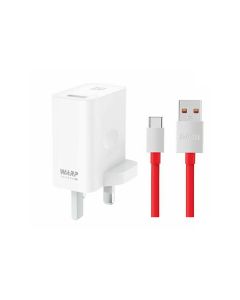 Official OnePlus Warp Charge 30 Power Adapter With Data Cable - UK